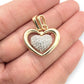 NZGD | 14K Dual‑Tone Gold Infinity Heart Pendant with CZ