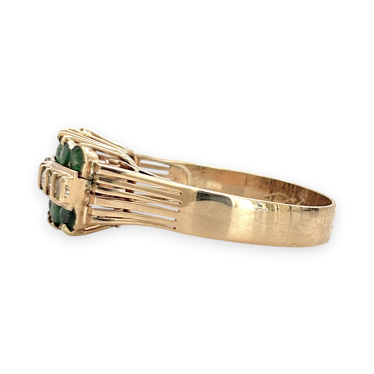 NZGD | 14ct Gold Heirloom Emerald Diamond Ring Valuation $4,000