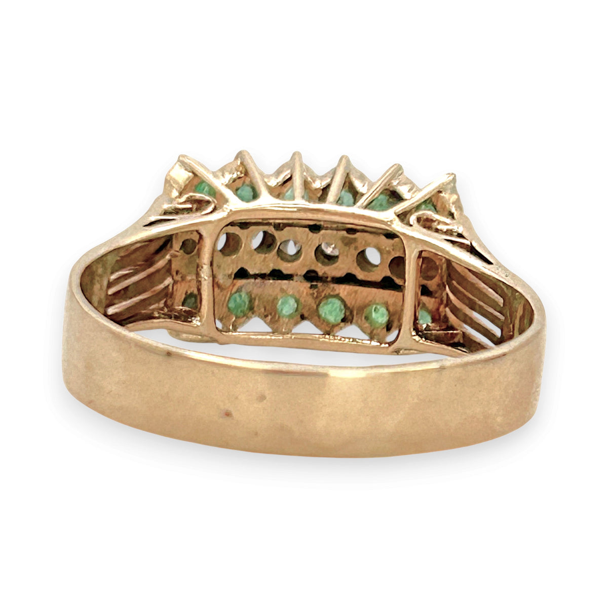 NZGD | 14ct Gold Heirloom Emerald Diamond Ring Valuation $4,000