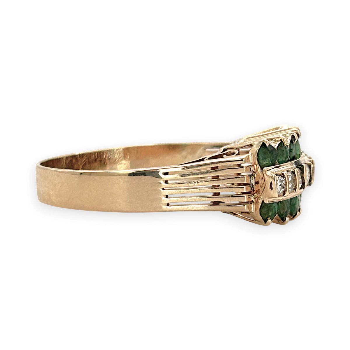 NZGD | 14ct Gold Heirloom Emerald Diamond Ring Valuation $4,000