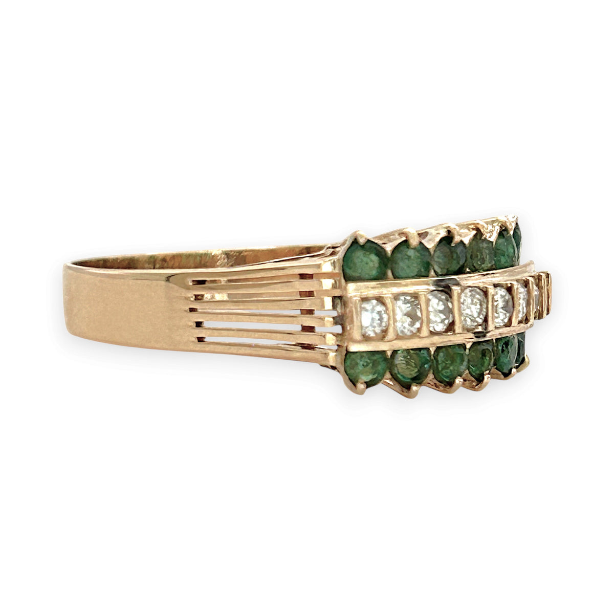 NZGD | 14ct Gold Heirloom Emerald Diamond Ring Valuation $4,000