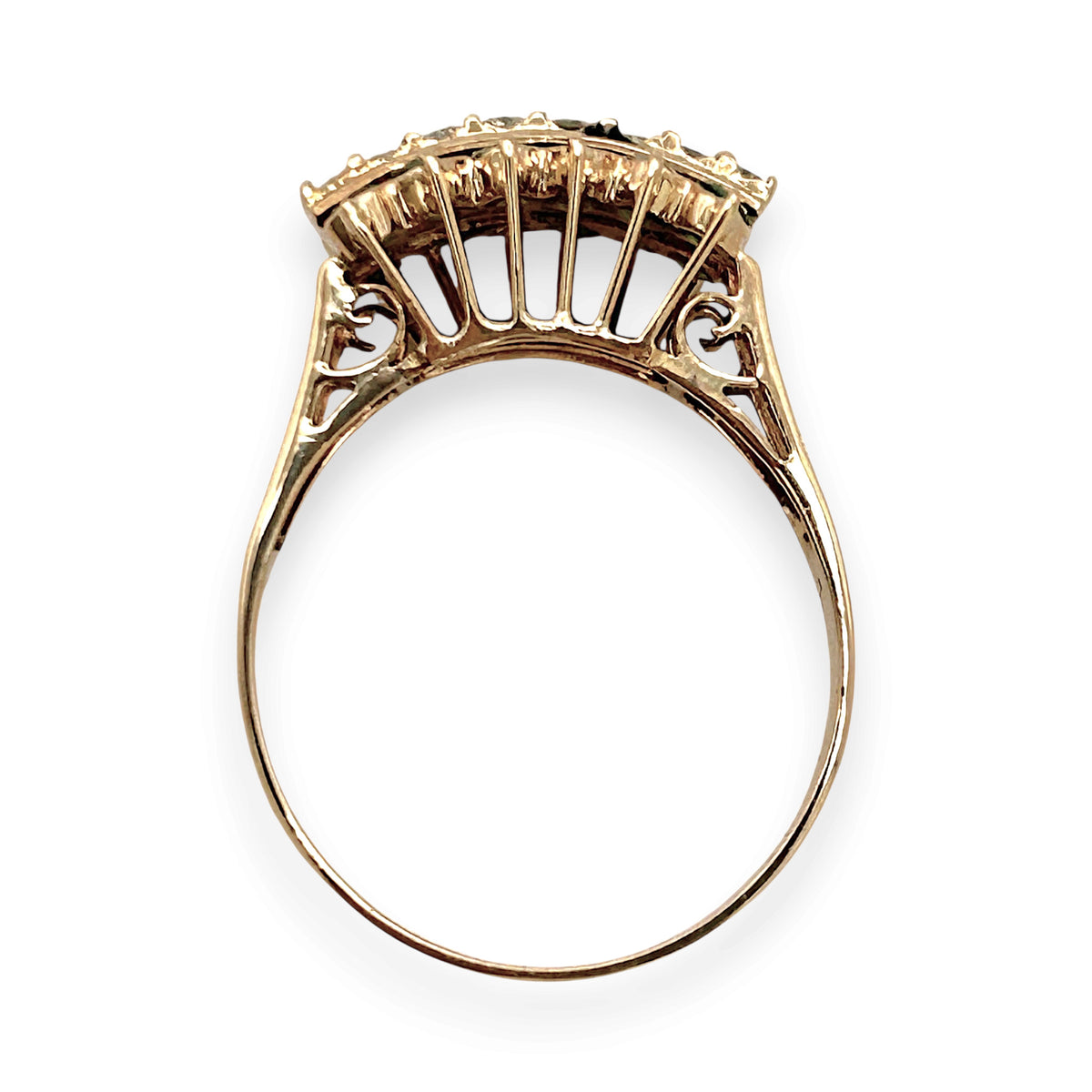 NZGD | 14ct Gold Heirloom Emerald Diamond Ring Valuation $4,000