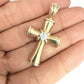 NZGD | 9ct Gold Bold Faith Cross Pendant 45.3mm