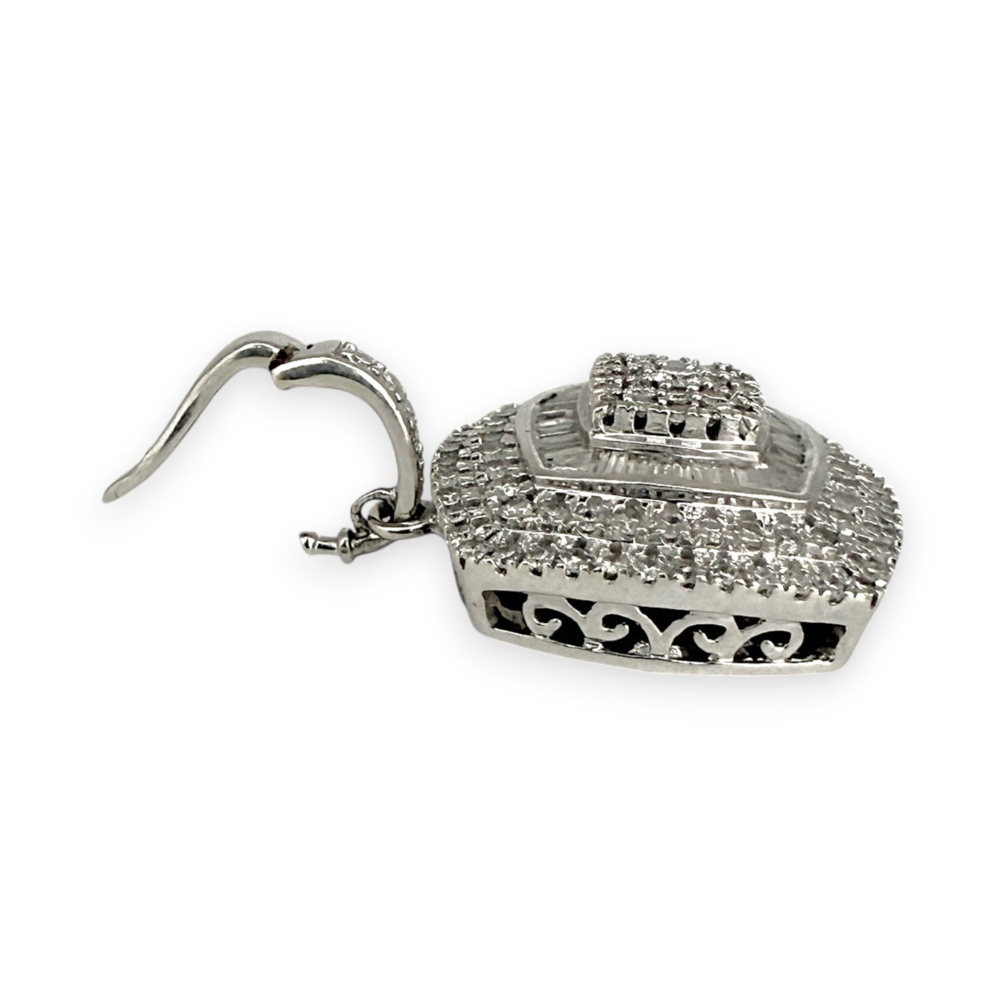 NZGD | 9ct White Gold Frosted Radiance Pendant with Natural Diamonds
