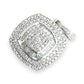 NZGD | 9ct White Gold Frosted Radiance Pendant with Natural Diamonds