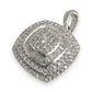 NZGD | 9ct White Gold Frosted Radiance Pendant with Natural Diamonds