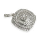 NZGD | 9ct White Gold Frosted Radiance Pendant with Natural Diamonds