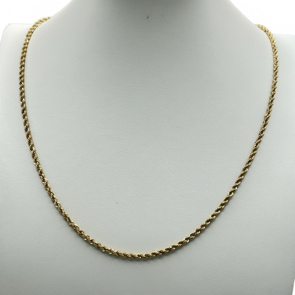 NZGD | 18ct Gold Solara Rope Chain 55cm