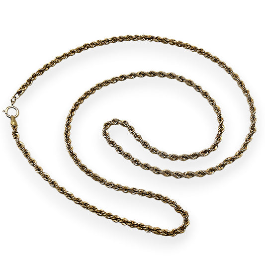 NZGD | 18ct Gold Solara Rope Chain 55cm