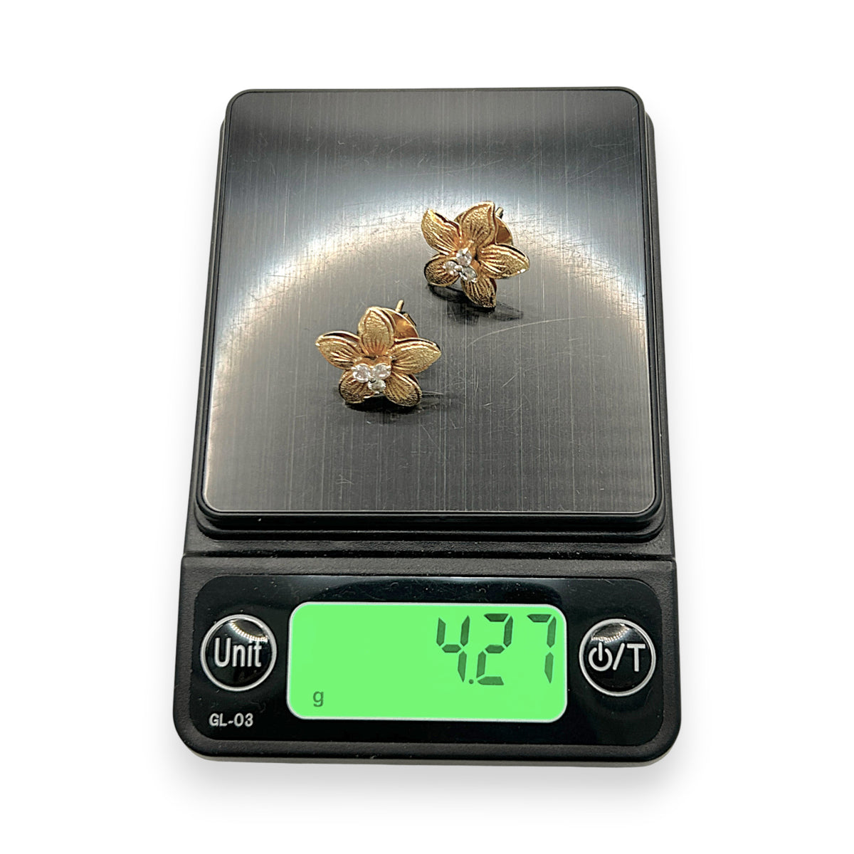 NZGD | 14ct Gold Floral Dawn Diamond Petal Earrings