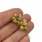 NZGD | 14ct Gold Floral Dawn Diamond Petal Earrings