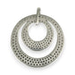 SILVER DEAL | Sterling Silver Lovers' Rings Pendant with Cubic Zirconia