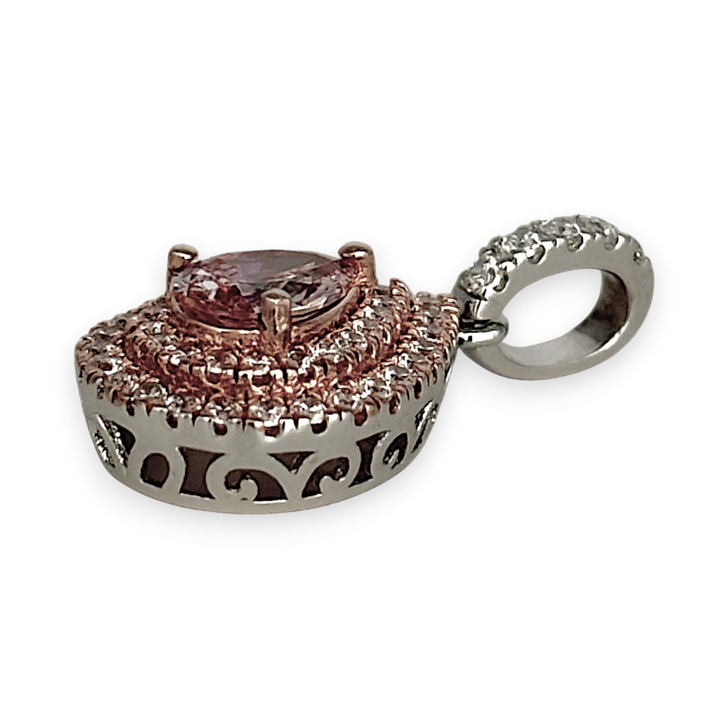 SILVER DEAL | Sterling Silver Refurbished Blush Teardrop Pendant