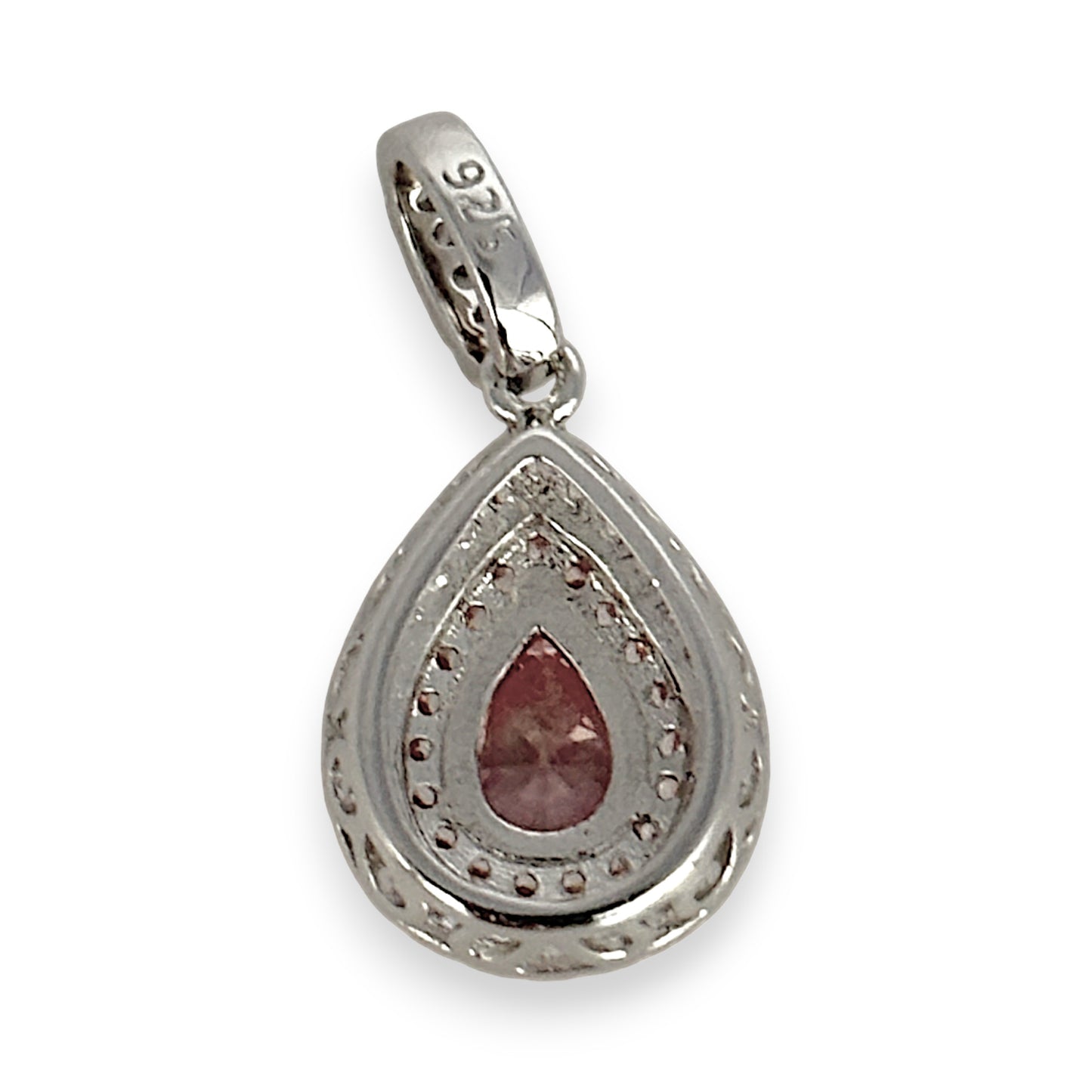 SILVER DEAL | Sterling Silver Refurbished Blush Teardrop Pendant