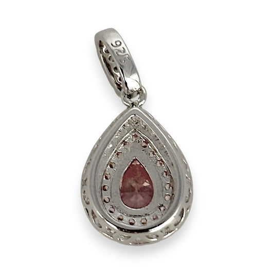 SILVER DEAL | Sterling Silver Refurbished Blush Teardrop Pendant