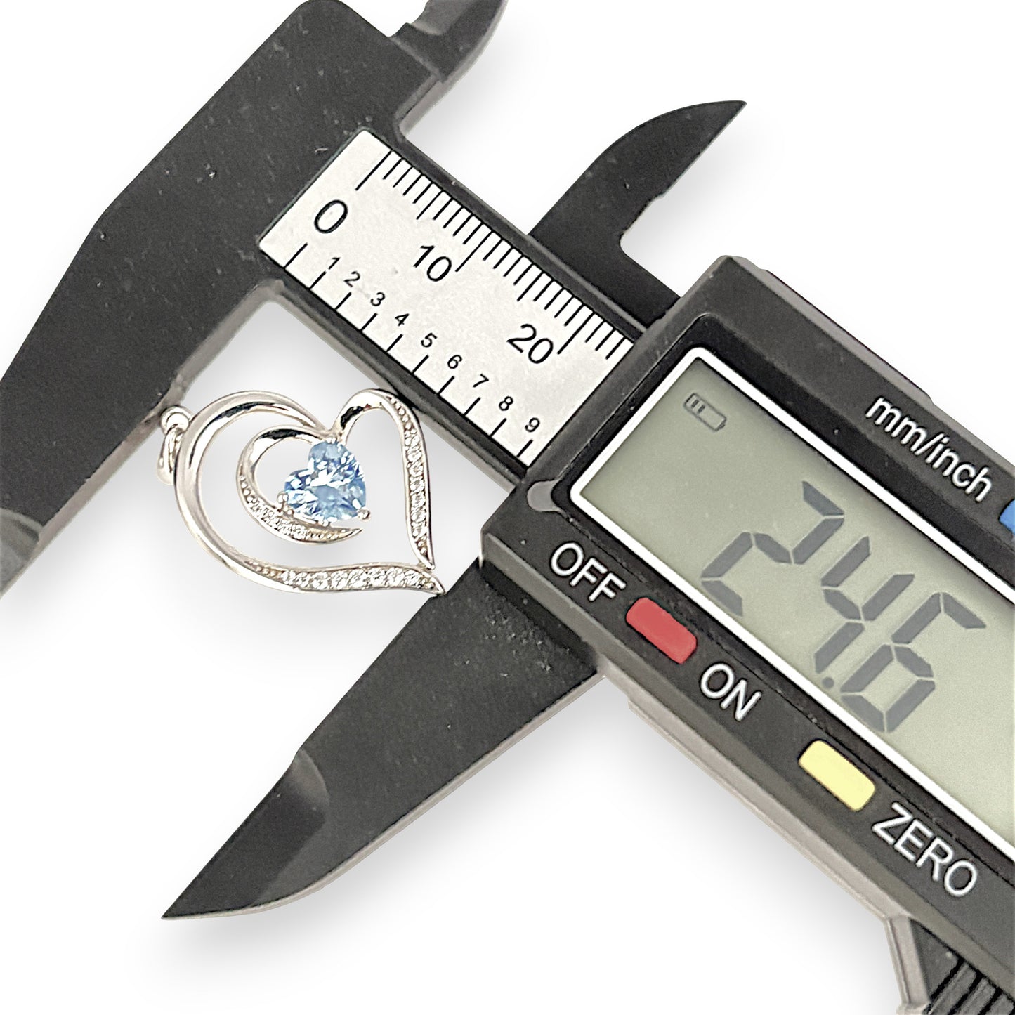 SILVER DEAL | Sterling Silver Blue Heart Radiance Pendant