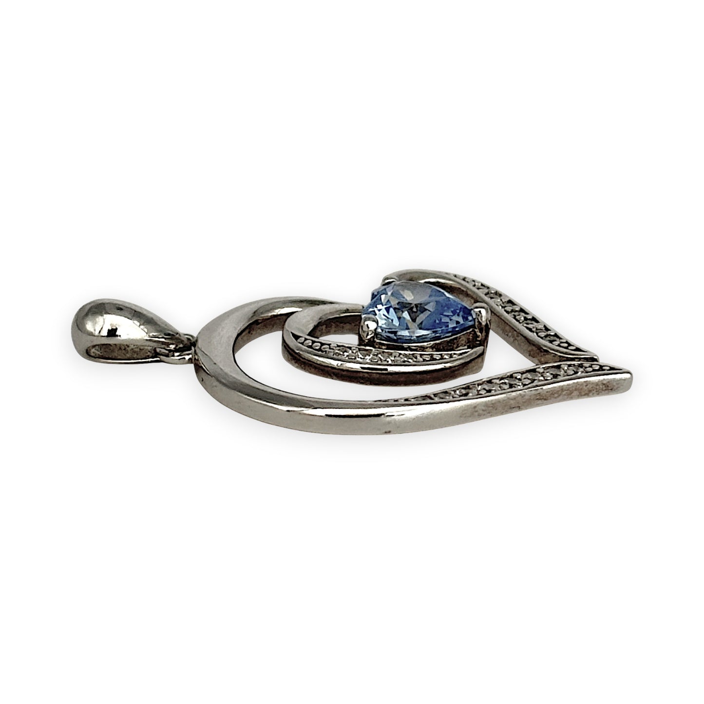 SILVER DEAL | Sterling Silver Blue Heart Radiance Pendant