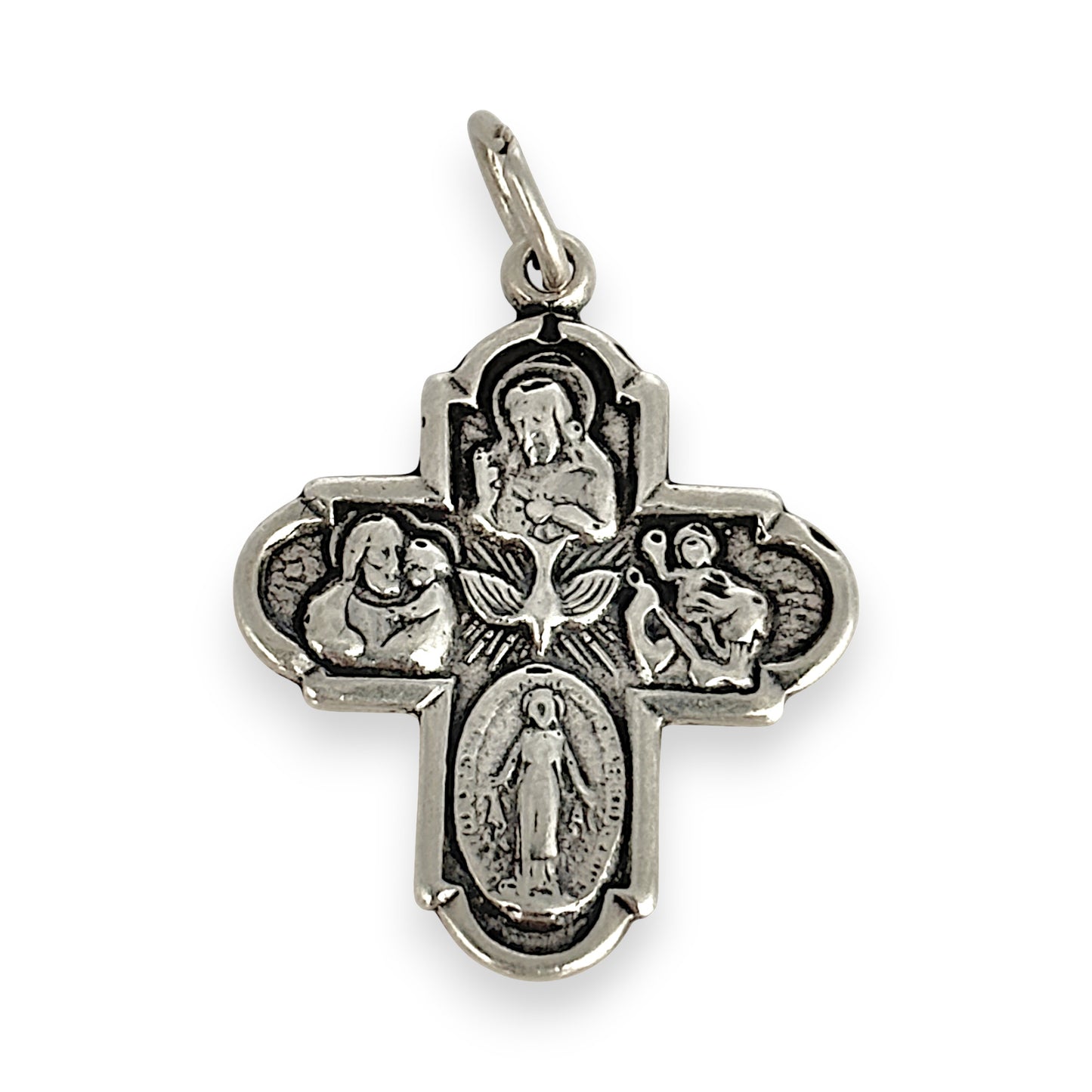 SILVER DEAL | Sterling Silver Vintage 4-way Cross Pendant - Double sided