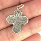 SILVER DEAL | Sterling Silver Vintage 4-way Cross Pendant - Double sided
