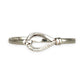 SILVER DEAL | Sterling Sliver Catch Oval Bangle with Dazzling CZ