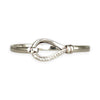 SILVER DEAL | Sterling Sliver Catch Oval Bangle with Dazzling CZ