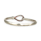 SILVER DEAL | Sterling Sliver Catch Oval Bangle with Dazzling CZ