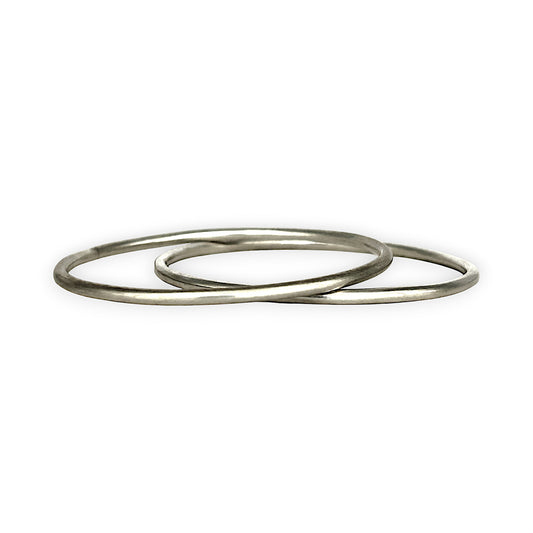 SILVER DEAL | Sterling Silver Pair of Round Bangle