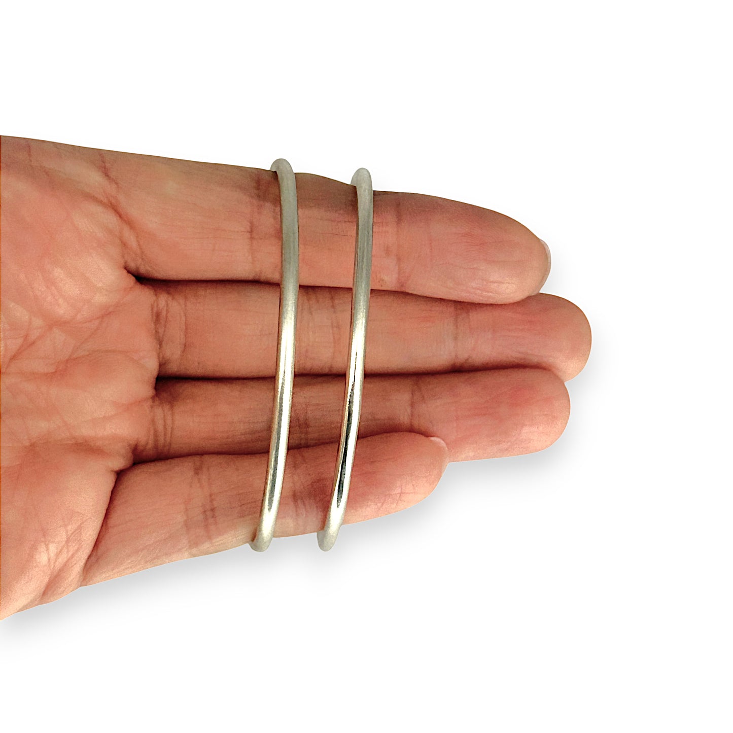 SILVER DEAL | Sterling Silver Pair of Round Bangle