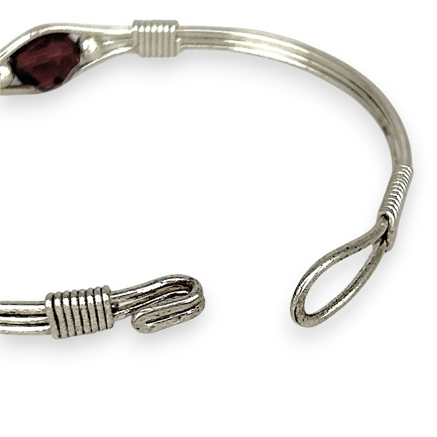 SILVER DEAL | Sterling Silver Velvet Orbit  Bangle Bracelet