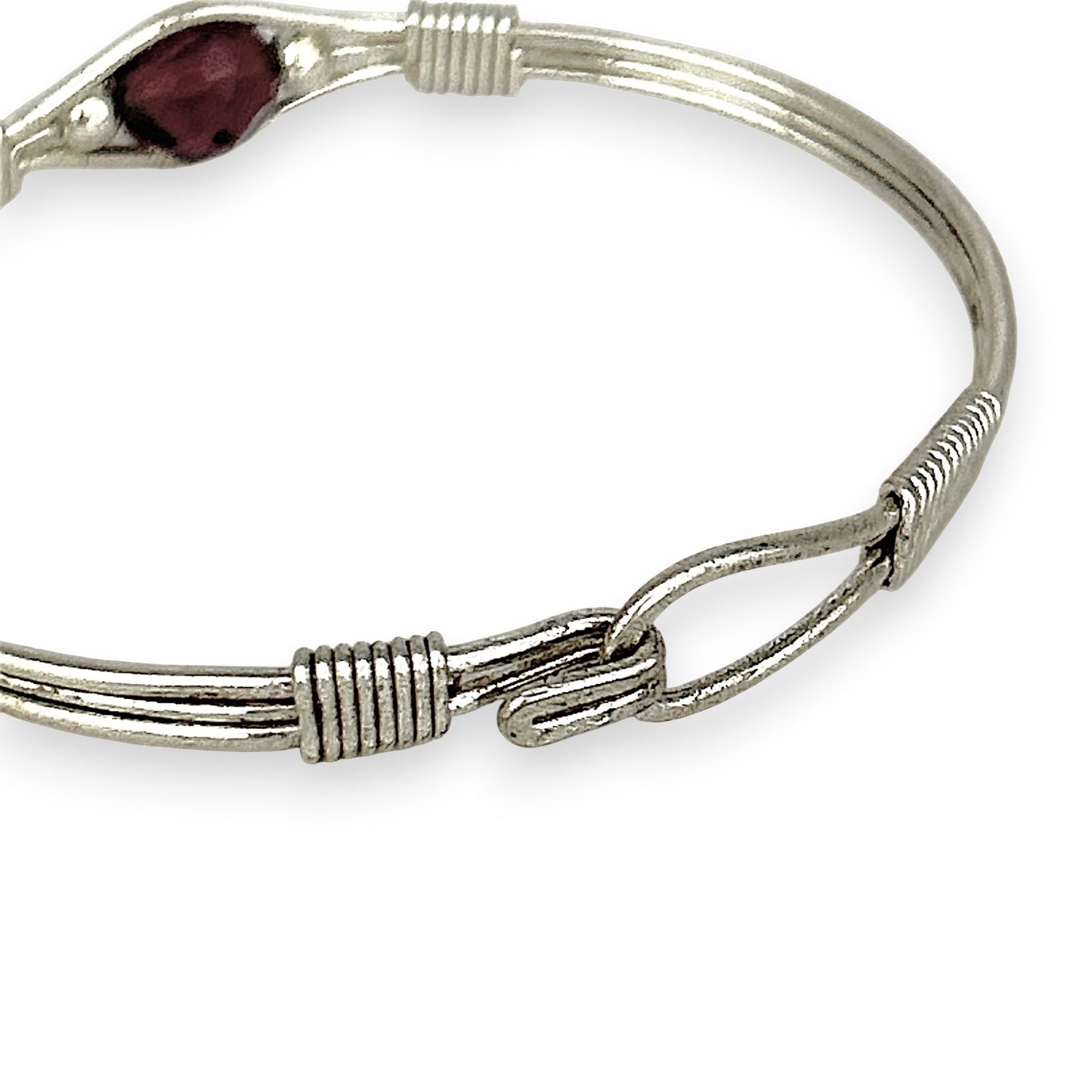 SILVER DEAL | Sterling Silver Velvet Orbit  Bangle Bracelet
