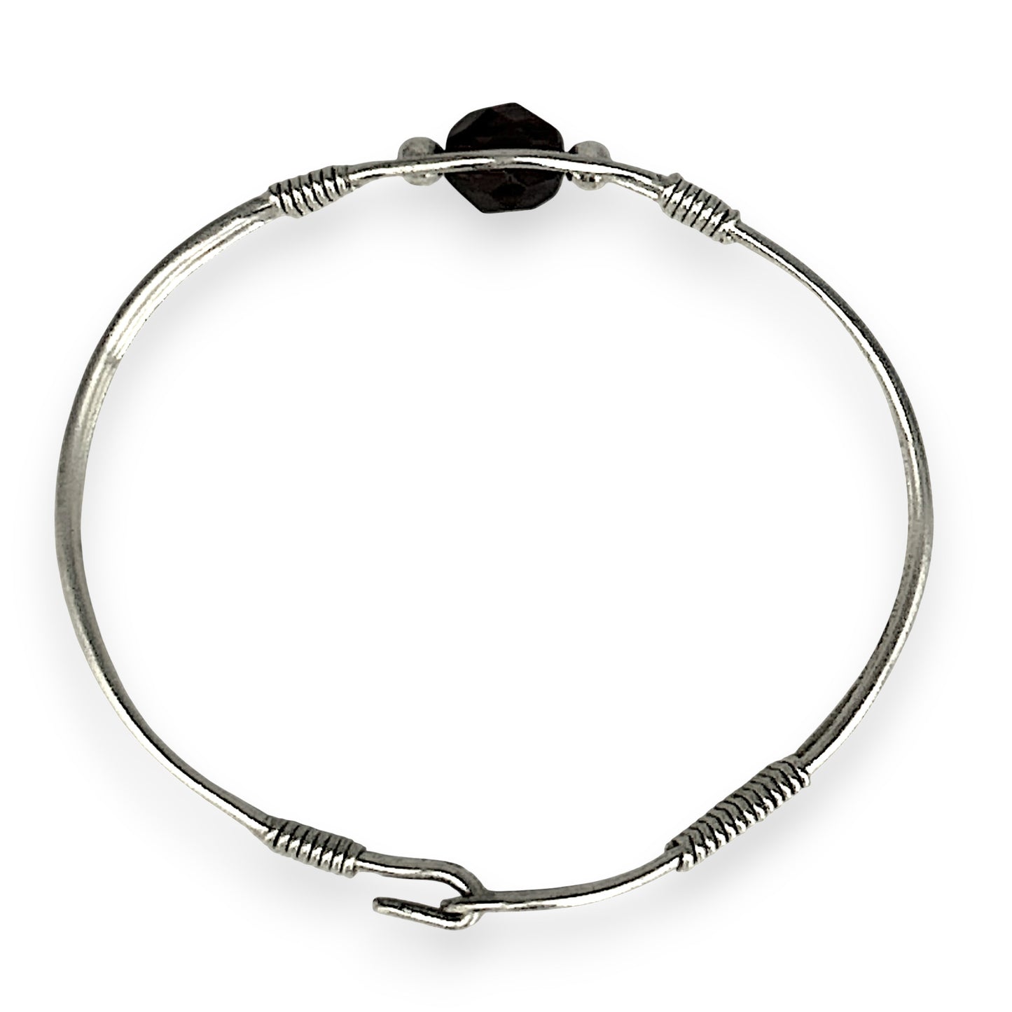 SILVER DEAL | Sterling Silver Velvet Orbit  Bangle Bracelet