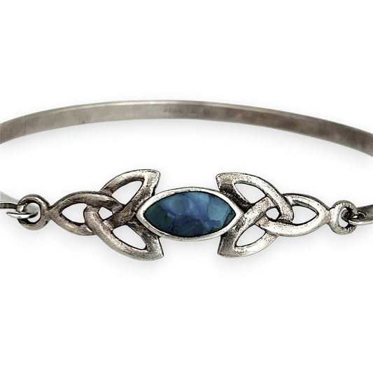 SILVER DEAL | Sterling Silver Celtic Azure Bangle 63.2mm