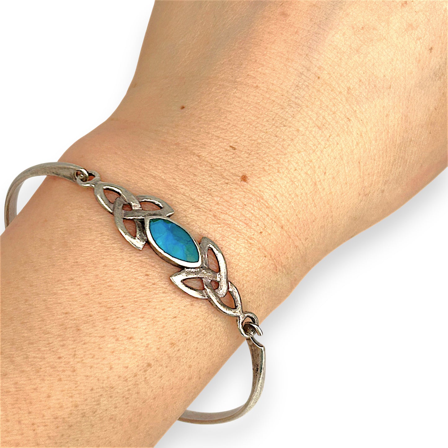 SILVER DEAL | Sterling Silver Celtic Azure Bangle 63.2mm