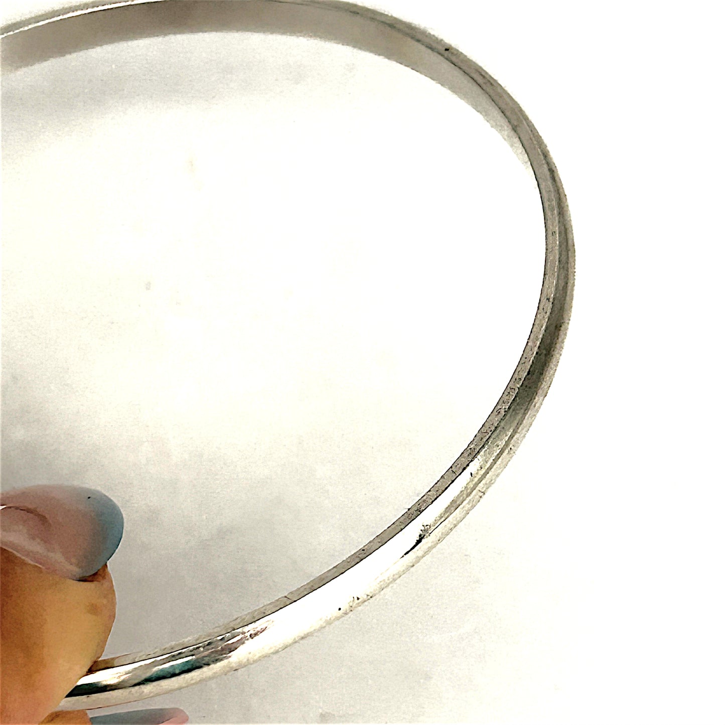 SILVER DEAL | Sterling Silver Minimalist Everyday Bangle  64.3mm