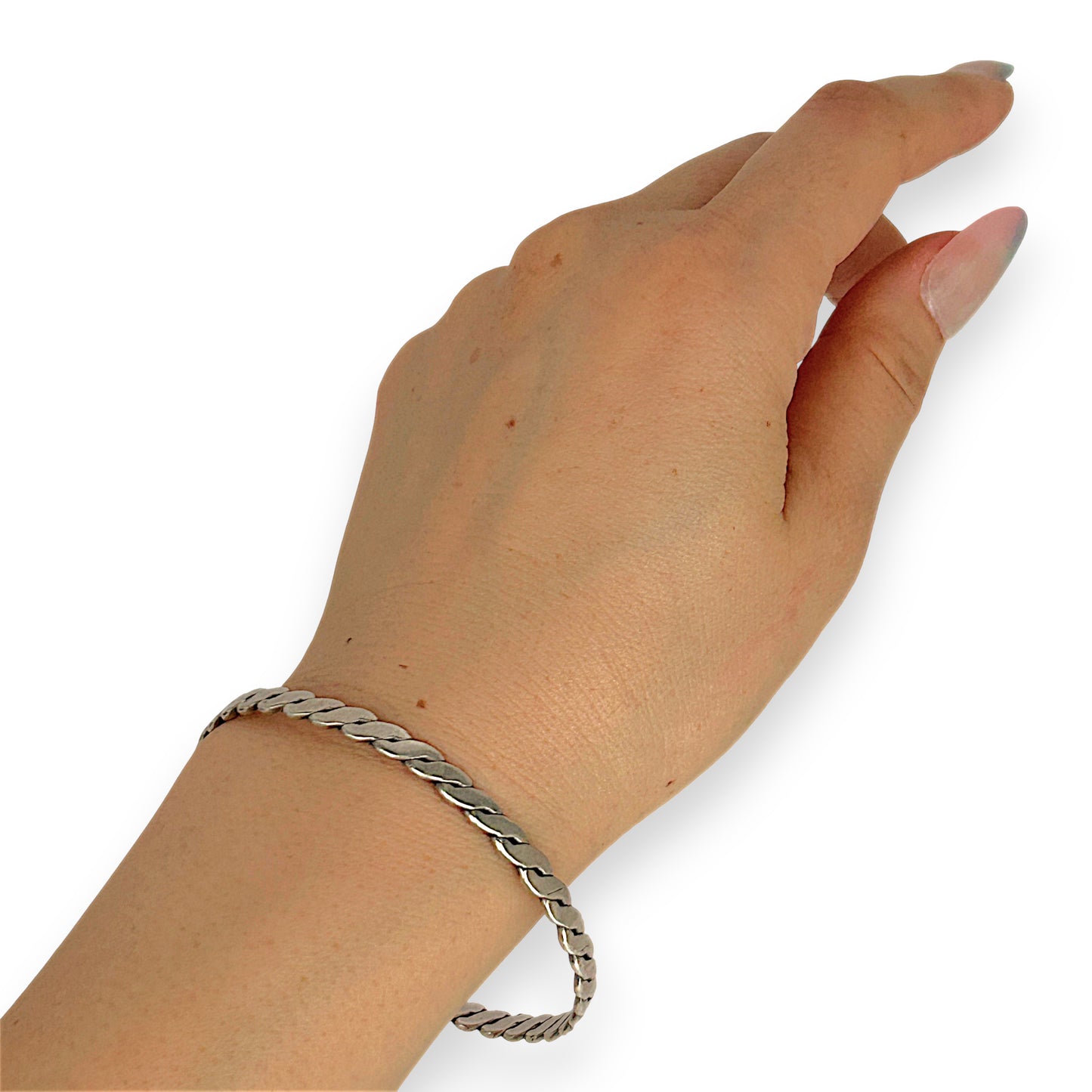 SILVER DEAL | Sterling Silver Rope WhisperBangle 62.7mm