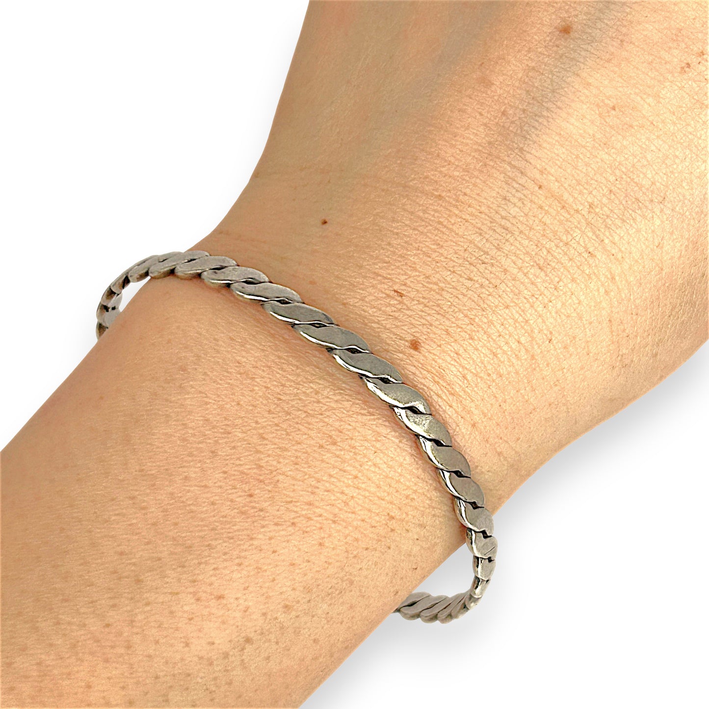 SILVER DEAL | Sterling Silver Rope WhisperBangle 62.7mm