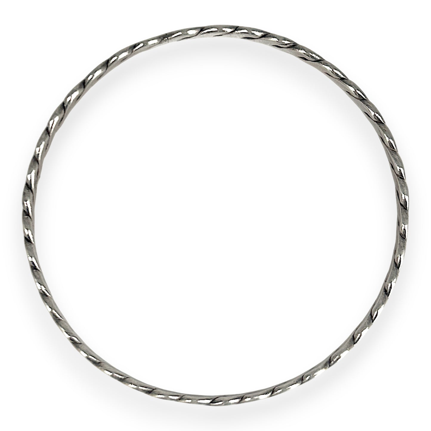 SILVER DEAL | Sterling Silver Rope WhisperBangle 62.7mm