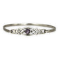 SILVER DEAL | Sterling Silver - Whispering Violets Amethyst Bangle 62.9mm
