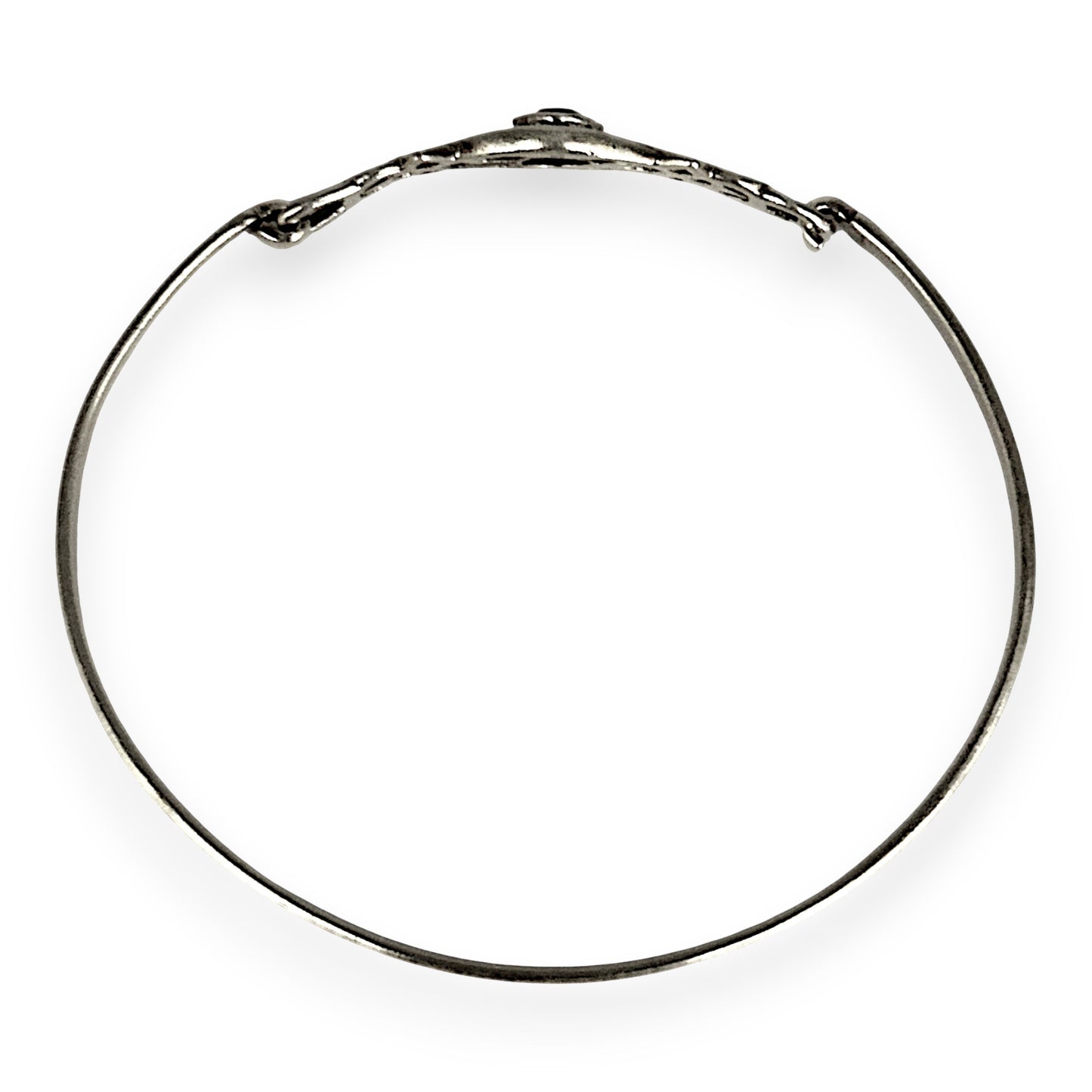 SILVER DEAL | Sterling Silver - Whispering Violets Amethyst Bangle 62.9mm