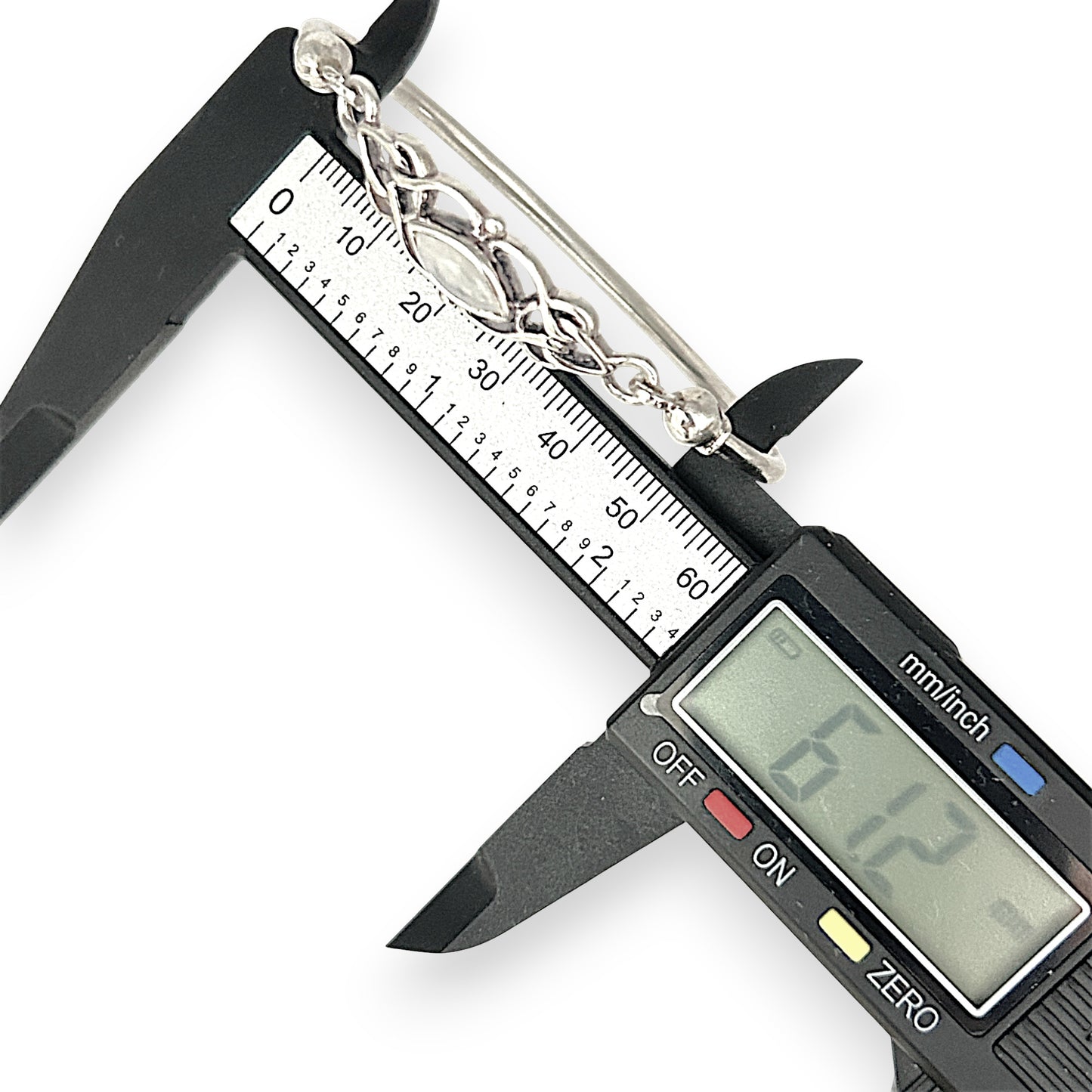 SILVER DEAL | Sterling Silver Moonlace Marquise Oval Bangle 61.2mm