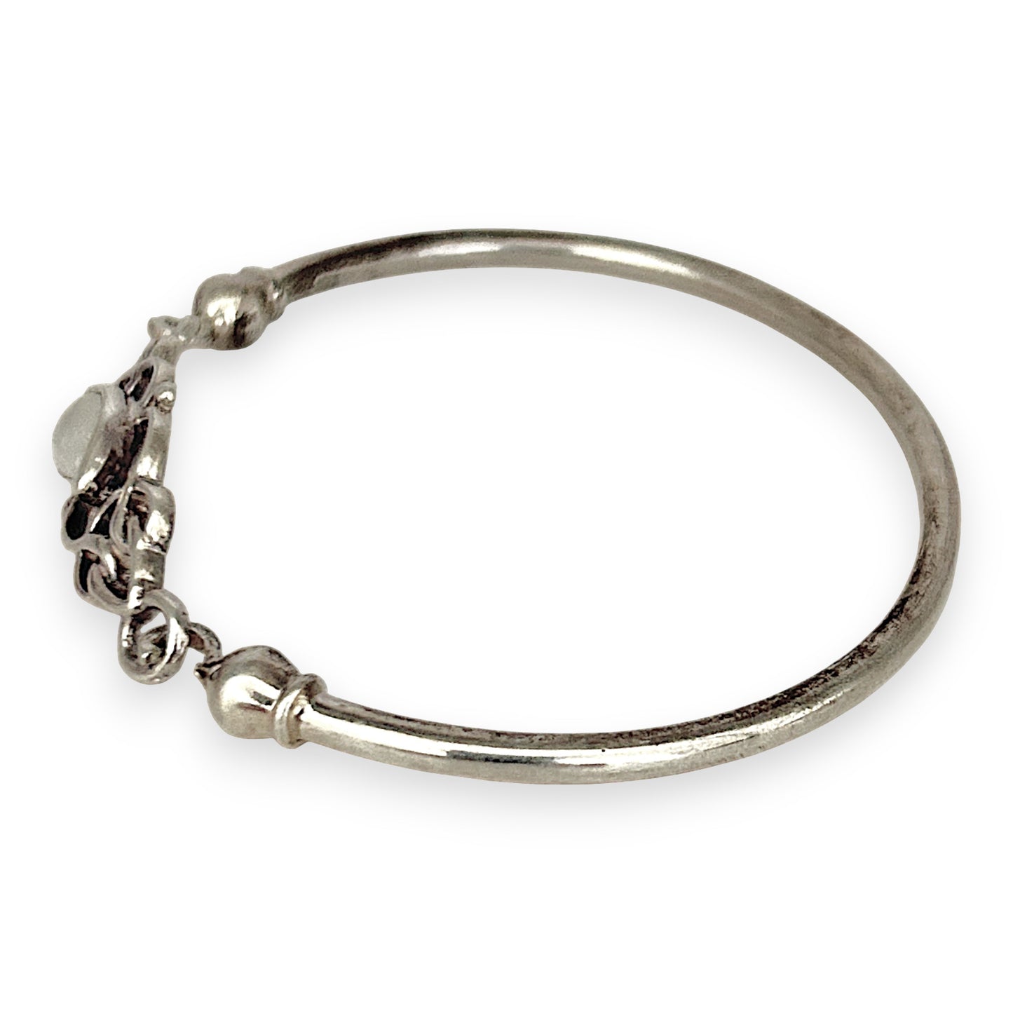 SILVER DEAL | Sterling Silver Moonlace Marquise Oval Bangle 61.2mm