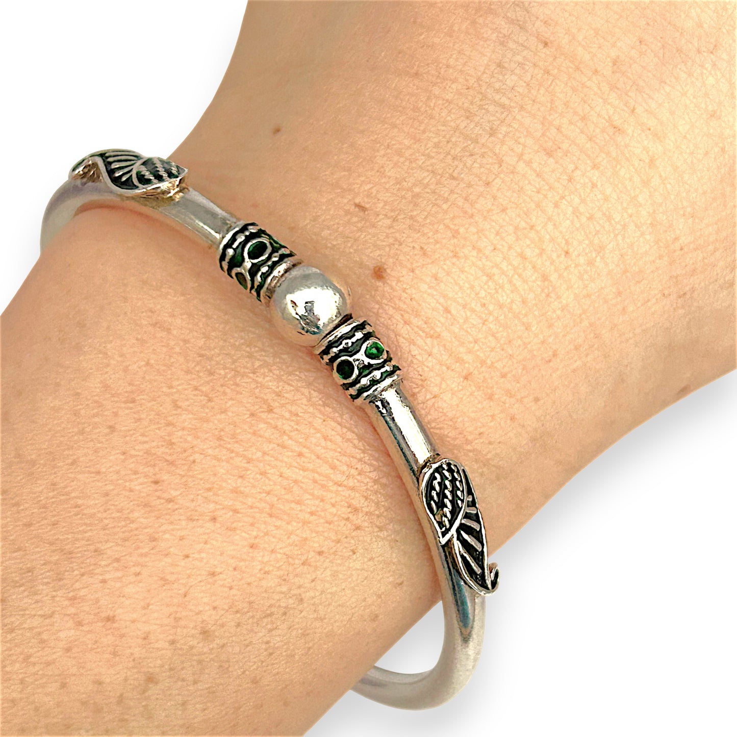 SILVER DEAL | Sterling Silver  LeafGrace Bangle 57.9mm
