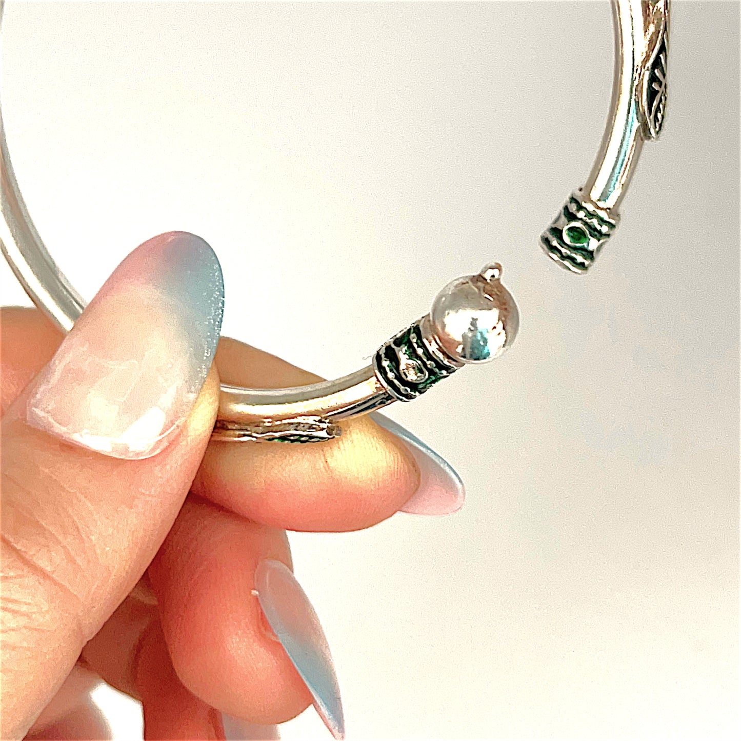 SILVER DEAL | Sterling Silver  LeafGrace Bangle 57.9mm