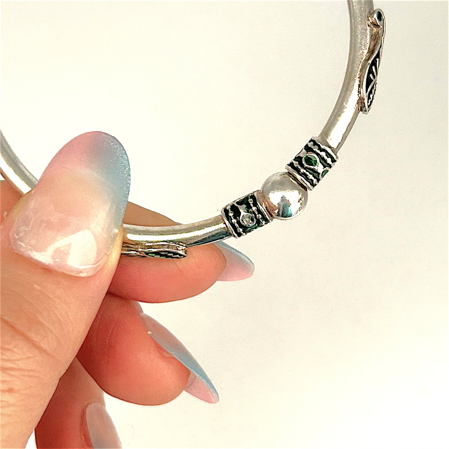 SILVER DEAL | Sterling Silver  LeafGrace Bangle 57.9mm