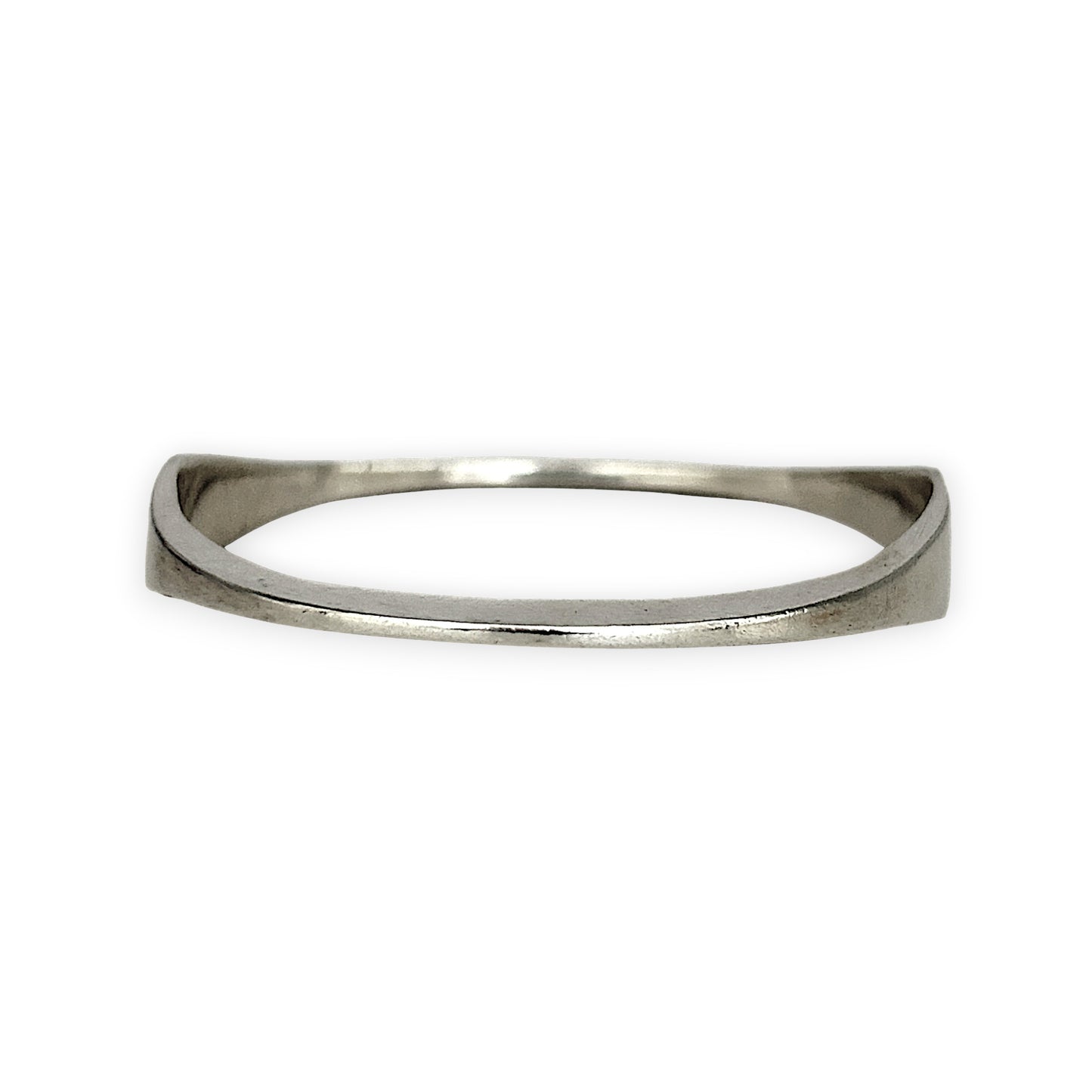SILVER DEAL | Sterling Silver Solid Crest Bangle Oval 68.2mm x 62.2mm