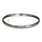 SILVER DEAL | Sterling Silver diamond-cut texture Bangle 64.9mm