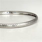 SILVER DEAL | Sterling Silver diamond-cut texture Bangle 64.9mm