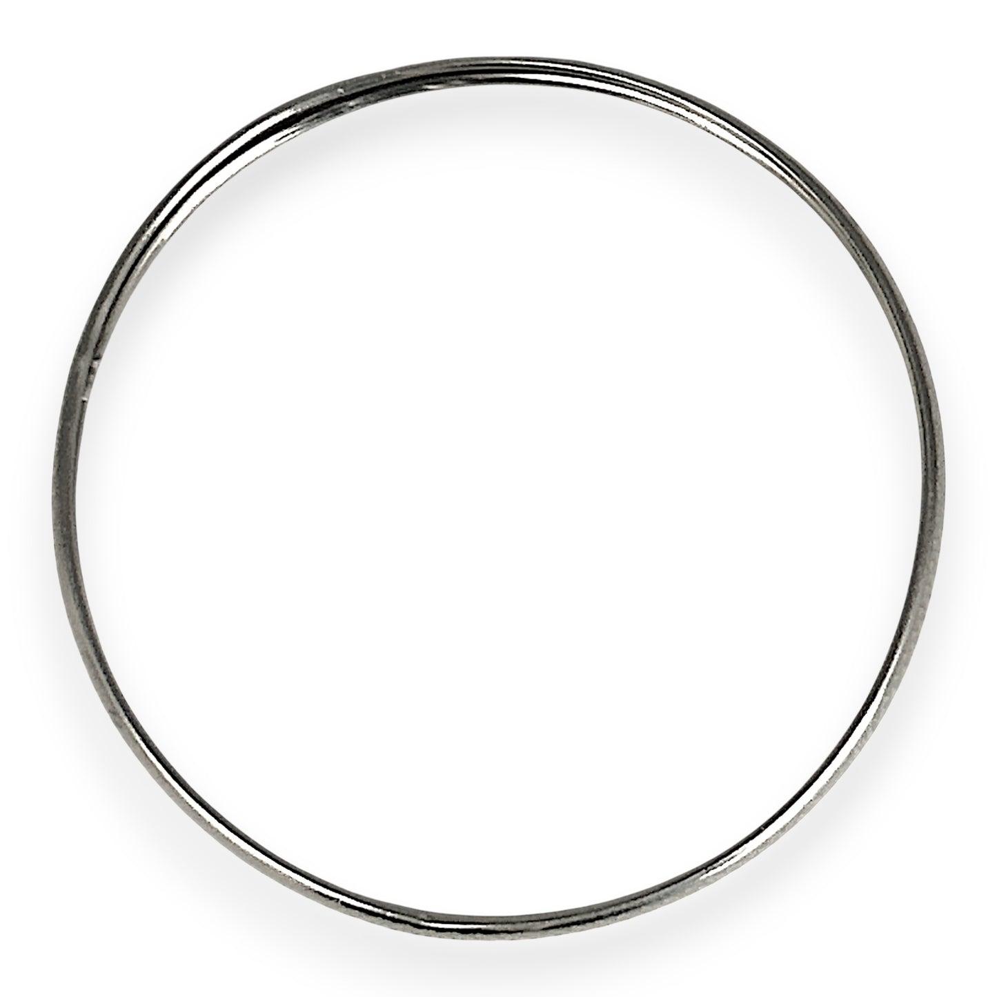 SILVER DEAL | Sterling Silver diamond-cut texture Bangle 64.9mm