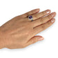 SILVER DEAL | Refurbished Sterling Silver Teardrop Ring Amethyst & Cubic Zirconia