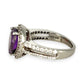 SILVER DEAL | Refurbished Sterling Silver Teardrop Ring Amethyst & Cubic Zirconia
